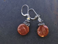 Image of Pumpkin Coin Pearl Earrings