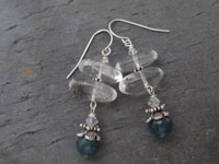 Image of Stacked Crystal Quartz Earrings