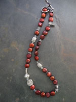 Image of Red Coin Pearl Iane Necklace