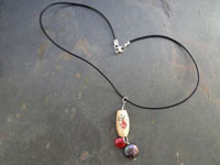 Image of Inlay Bone Koi Fish and Pearls Necklace