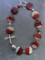 Image of Red Sardonyx Coin Necklace