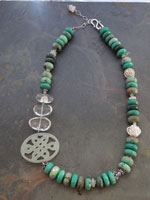 Image of Green Opal and Jade Necklace